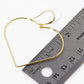 18K Gold Dipped Large Wire Heart Drop Lightweight Earrings