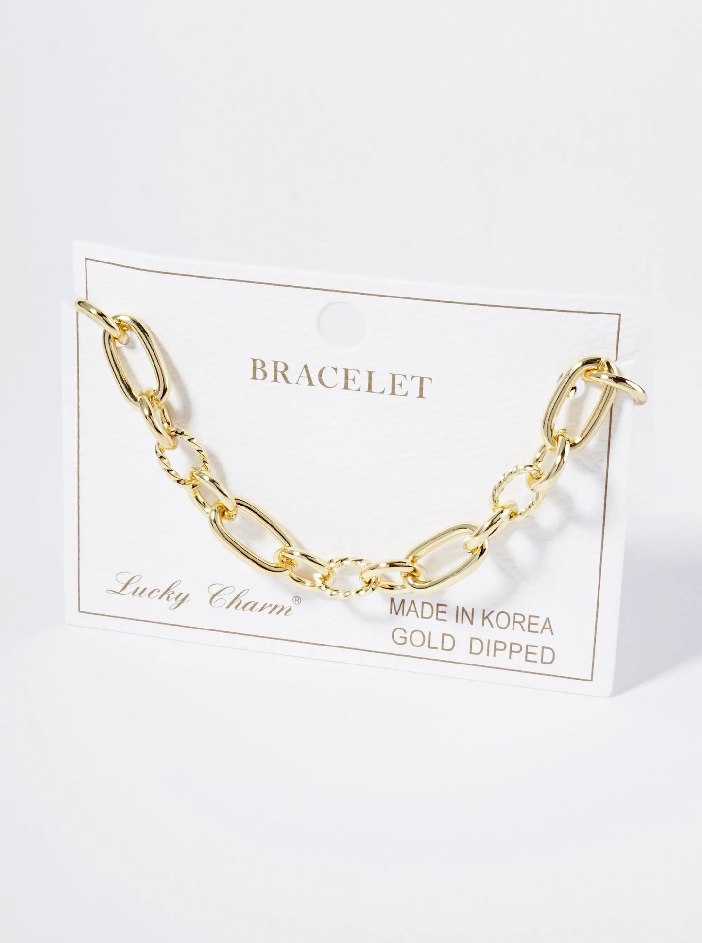 18K Gold Dipped Link Chain Bracelet
