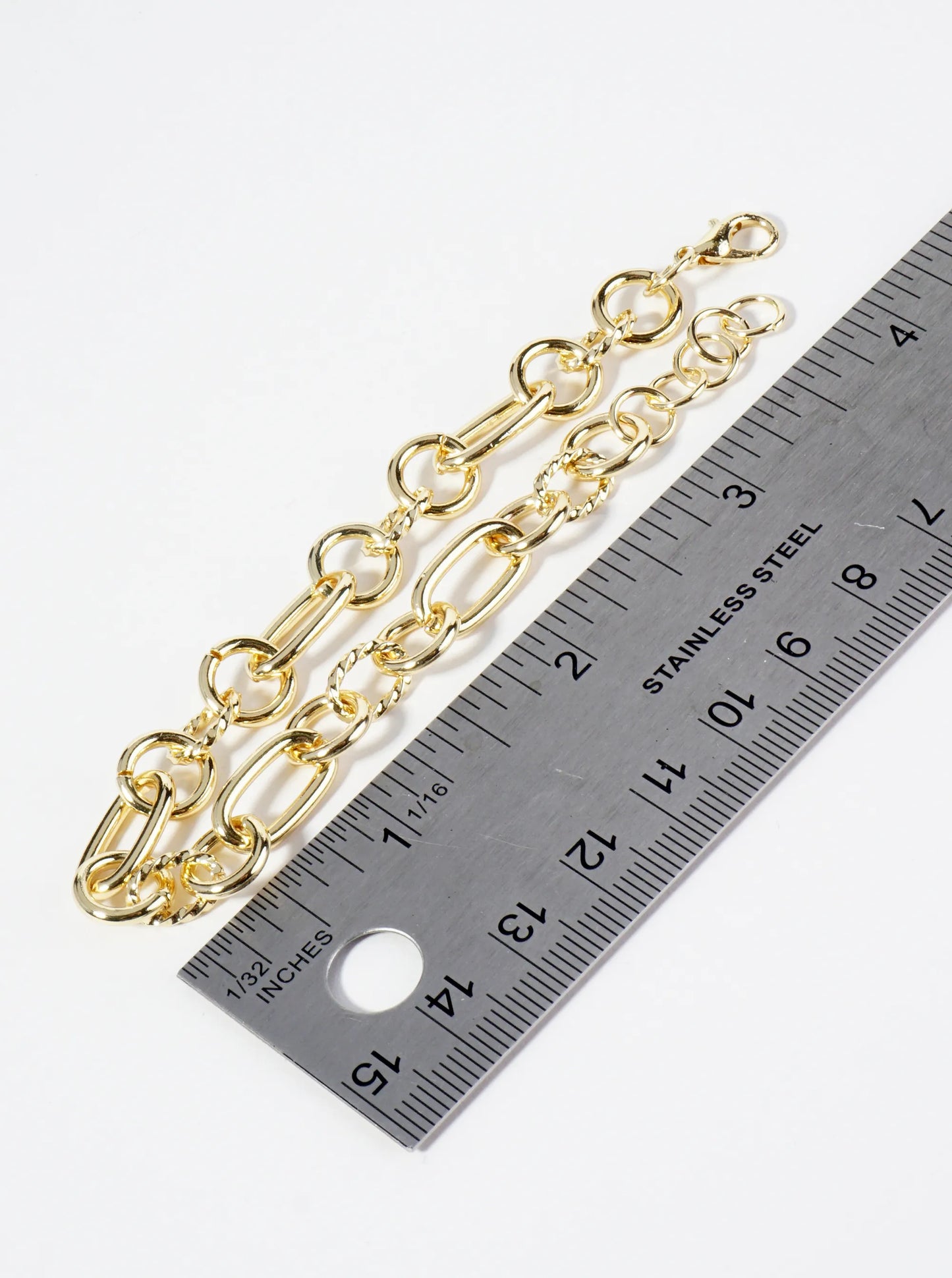 18K Gold Dipped Link Chain Bracelet
