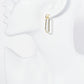 18K Gold Dipped Link Chain Dangle Drop Post Earrings