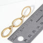 18K Gold Dipped Link Chain Drop Statement Earrings