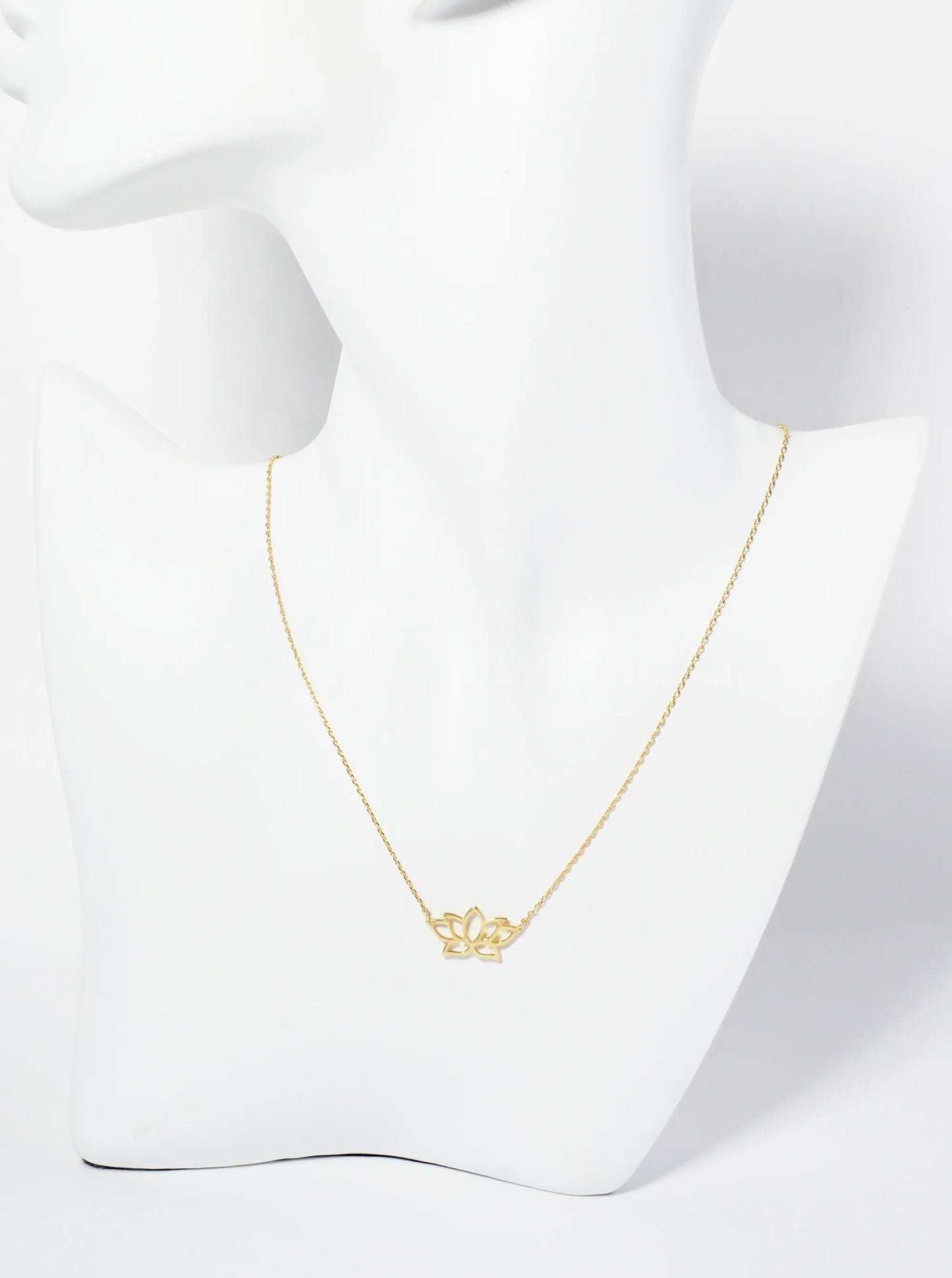 18K Gold Dipped Lotus Pendant Necklace