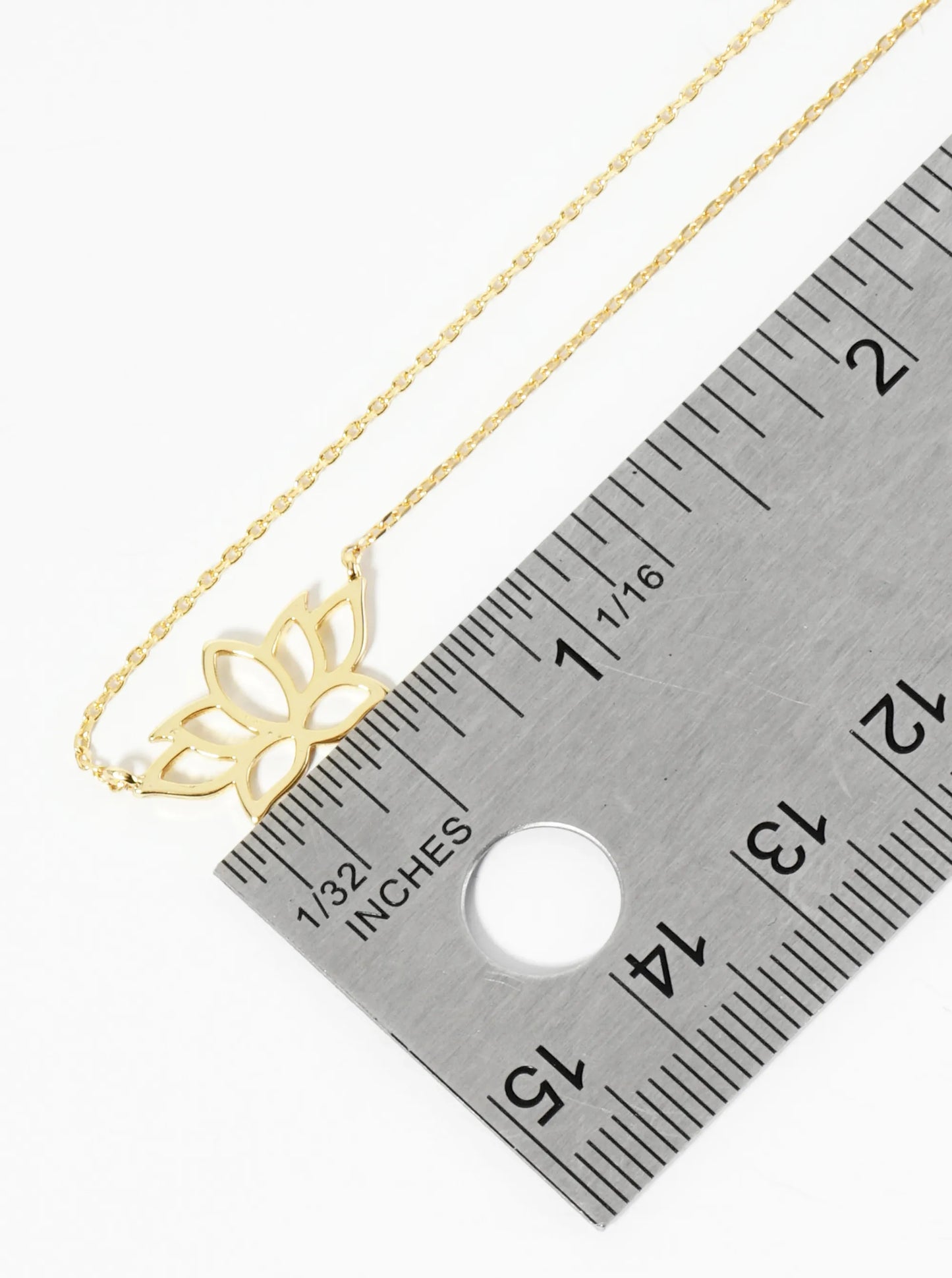 18K Gold Dipped Lotus Pendant Necklace