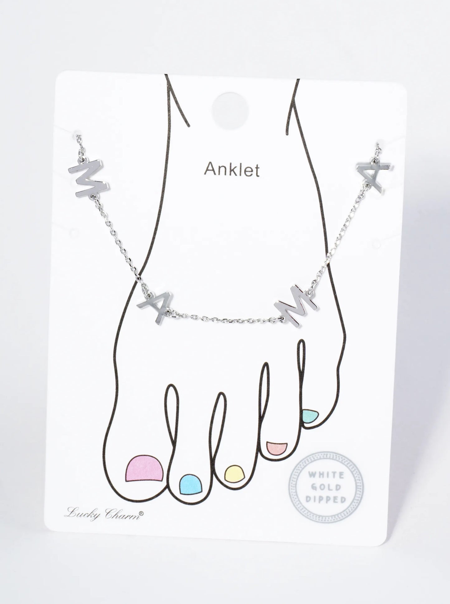 18K Gold Dipped MAMA Brass Chain Anklet