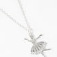 18K Gold Dipped Metal CZ Pave Ballerina Girl Pendant Delicate Necklace