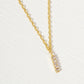 18K Gold Dipped Micro CZ Pave Initial Pendant Necklace