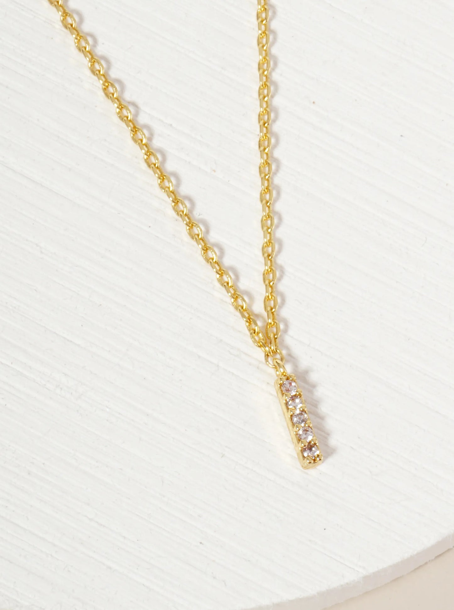 18K Gold Dipped Micro CZ Pave Initial Pendant Necklace