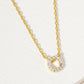 18K Gold Dipped Micro CZ Pave Initial Pendant Necklace