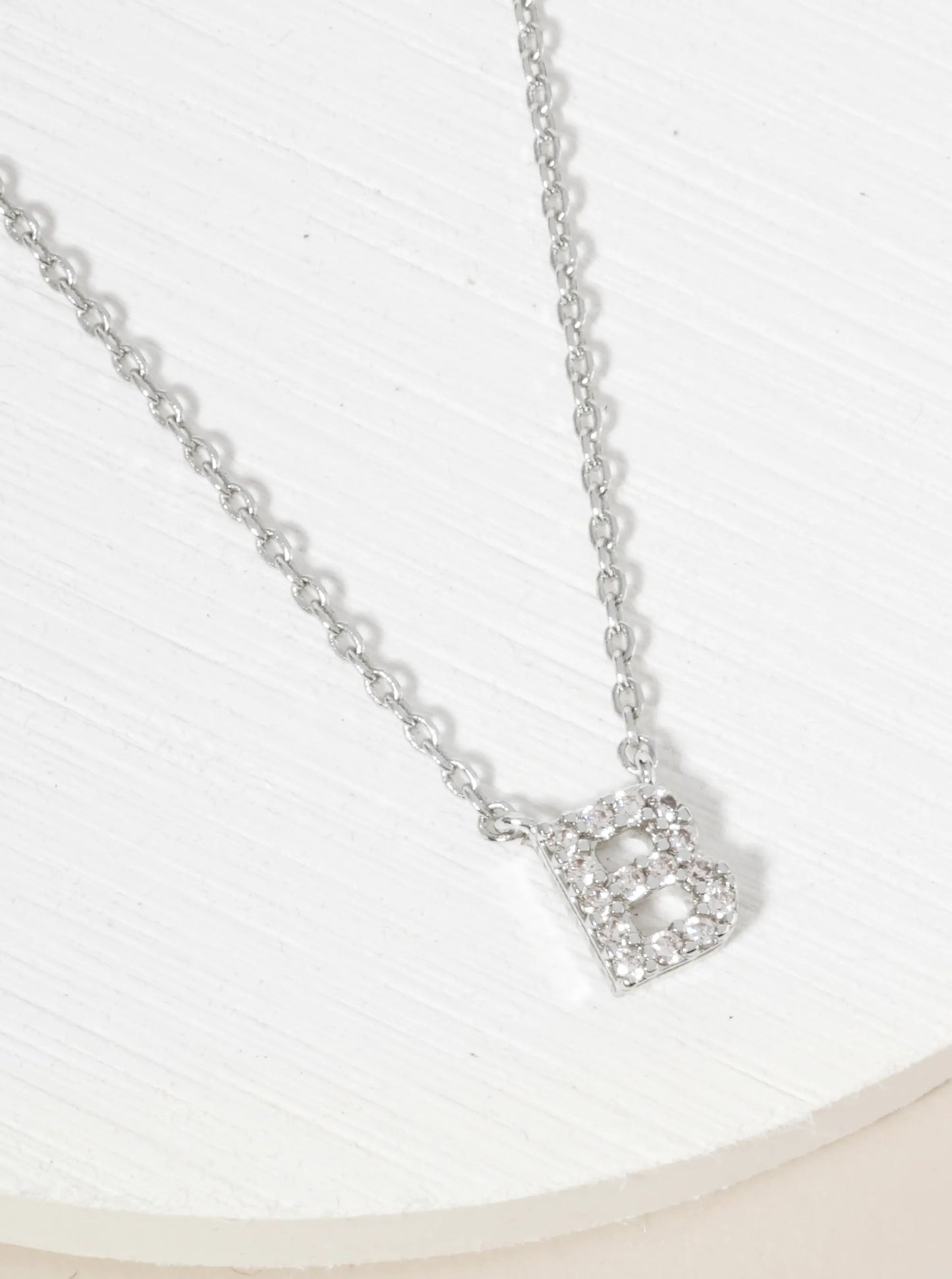 18K Gold Dipped Micro CZ Pave Initial Pendant Necklace