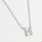 18K Gold Dipped Micro CZ Pave Initial Pendant Necklace