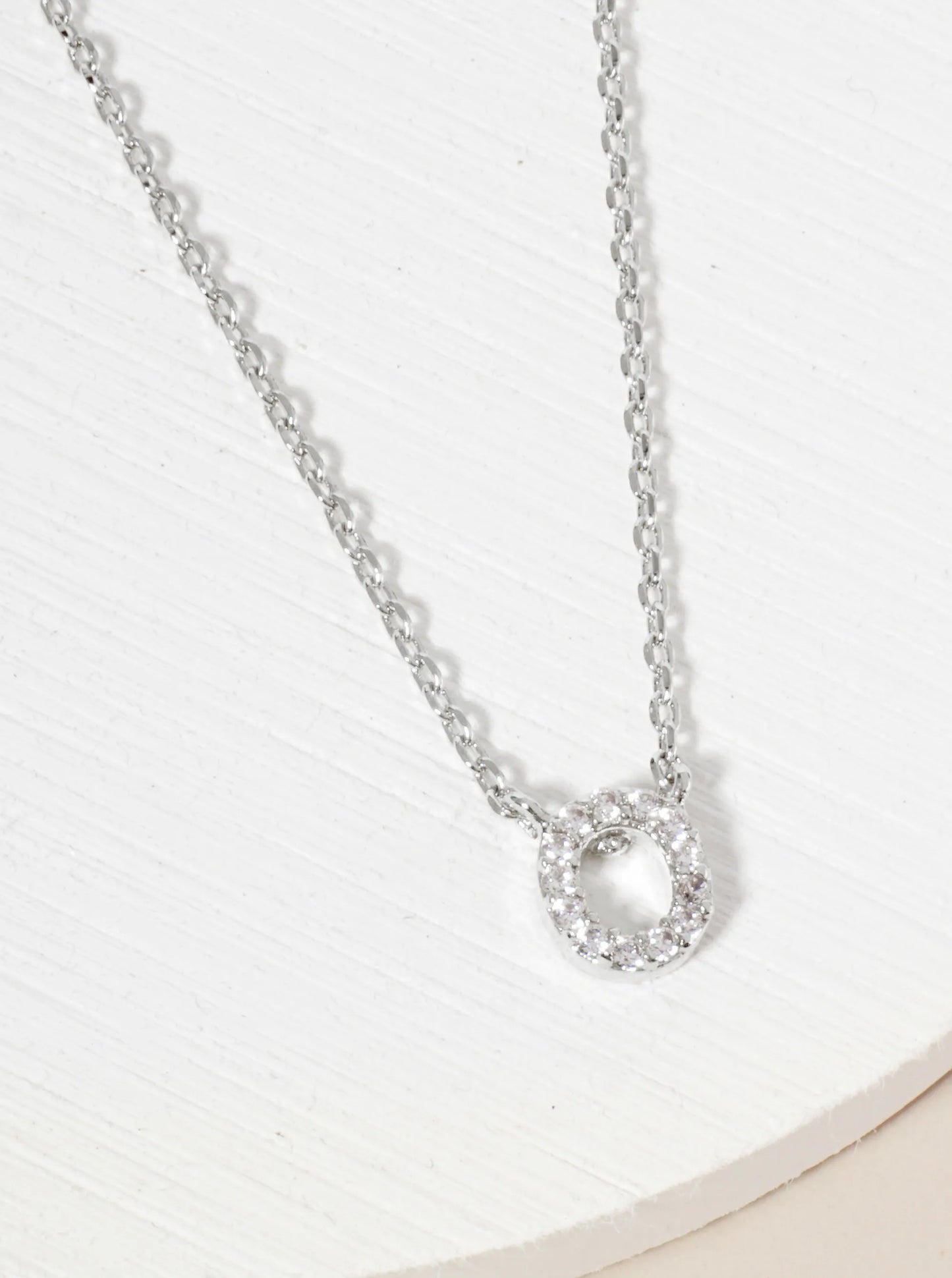 18K Gold Dipped Micro CZ Pave Initial Pendant Necklace