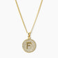 18K Gold Dipped Micro Pave Cubic Zirconia Initial Letter Pendant Necklace
