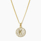 18K Gold Dipped Micro Pave Cubic Zirconia Initial Letter Pendant Necklace