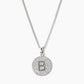 18K Gold Dipped Micro Pave Cubic Zirconia Initial Letter Pendant Necklace