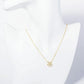 18K Gold Dipped Micro Pave Set CZ 3 Leaf Clover Pendant Necklace