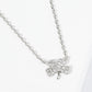 18K Gold Dipped Micro Pave Set CZ Clover Pendant Necklace