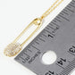 18K Gold Dipped Micro Pave Set CZ Safety Pin Pendant Necklace