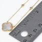 18K Gold Dipped Micro Pave Set Cubic Zirconia 15mm Quatrefoil Pendant Necklace