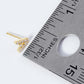 18K Gold Dipped Micro Pave Set Cubic Zirconia Initial Stud Earrings