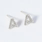 18K Gold Dipped Micro Pave Set Cubic Zirconia Initial Stud Earrings