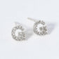 18K Gold Dipped Micro Pave Set Cubic Zirconia Initial Stud Earrings