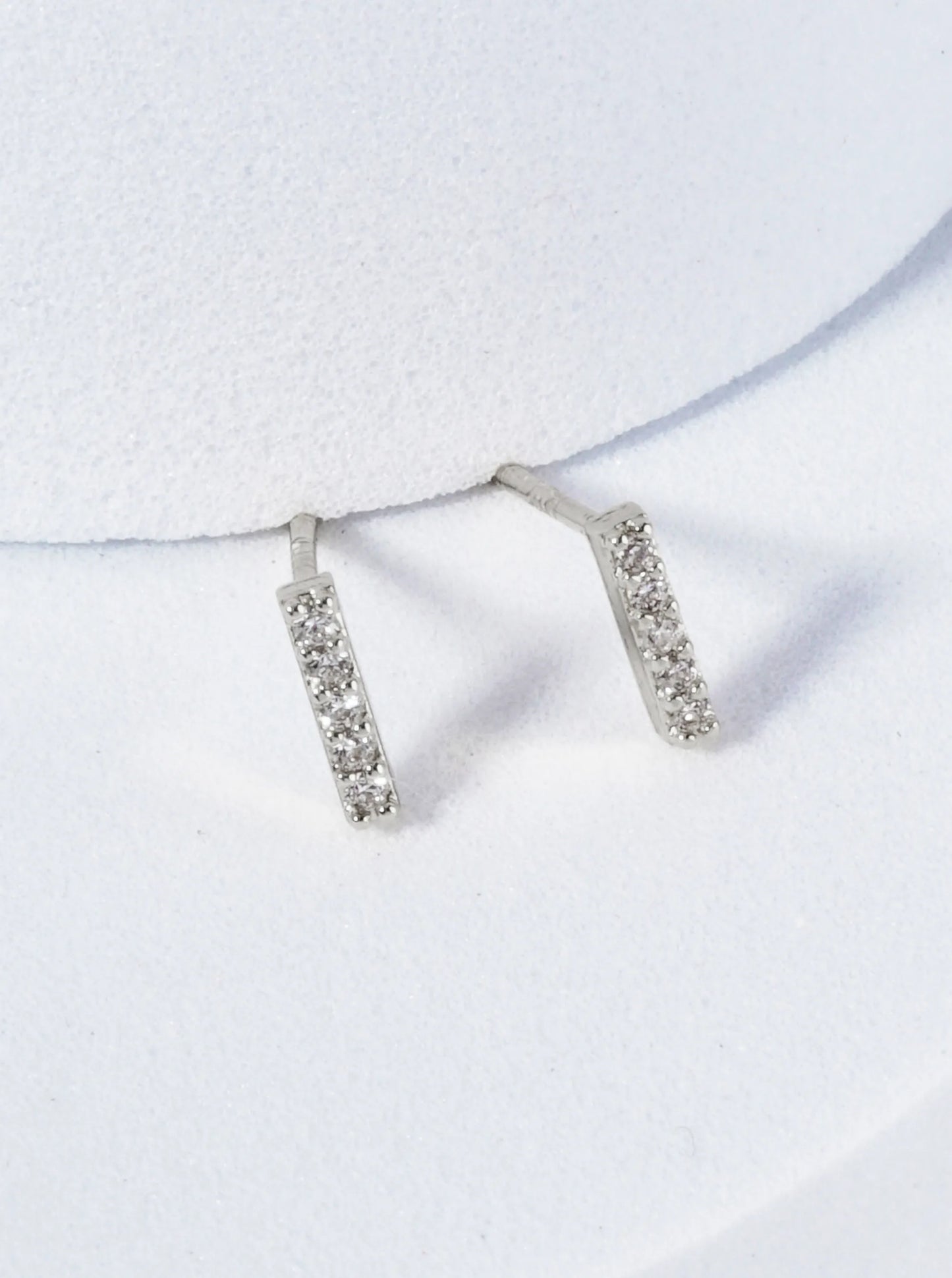 18K Gold Dipped Micro Pave Set Cubic Zirconia Initial Stud Earrings