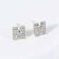 18K Gold Dipped Micro Pave Set Cubic Zirconia Initial Stud Earrings