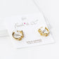 18K Gold Dipped Micro Pave Set Cubic Zirconia Multi Circle 13mm Huggie Hoop Earrings