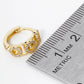 18K Gold Dipped Micro Pave Set Cubic Zirconia Multi Circle 13mm Huggie Hoop Earrings