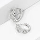18K Gold Dipped Micro Pave Set Cubic Zirconia Multi Circle 13mm Huggie Hoop Earrings