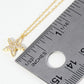 18K Gold Dipped Micro Pave Set Cubic Zirconia Starfish Sea Star Pendant Necklace
