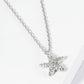 18K Gold Dipped Micro Pave Set Cubic Zirconia Starfish Sea Star Pendant Necklace