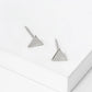 18K Gold Dipped Minimalist 5mm Brass Flat Triangle Sterling Silver Post Stud Earrings