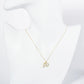 18K Gold Dipped Mother Of Pearl Heart CZ Key Pendant Necklace