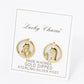 18K Gold Dipped Mother Of Pearl Prayer Stud Earrings