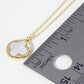 18K Gold Dipped Mother Of Pearl Quatrefoil Pendant Necklace