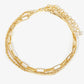 18K Gold Dipped Multi Chain Brass Anklet