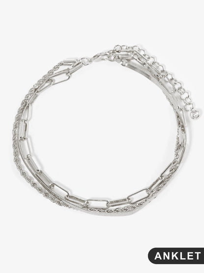 18K Gold Dipped Multi Chain Brass Anklet