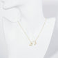 18K Gold Dipped Music Notes Pendant Cubic Zirconia Necklace