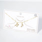 18K Gold Dipped Music Notes Pendant Cubic Zirconia Necklace