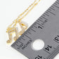 18K Gold Dipped Music Notes Pendant Cubic Zirconia Necklace