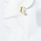 18K Gold Dipped Organically Shaped 30mm Open Hoop Earrings
