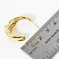 18K Gold Dipped Organically Shaped 30mm Open Hoop Earrings