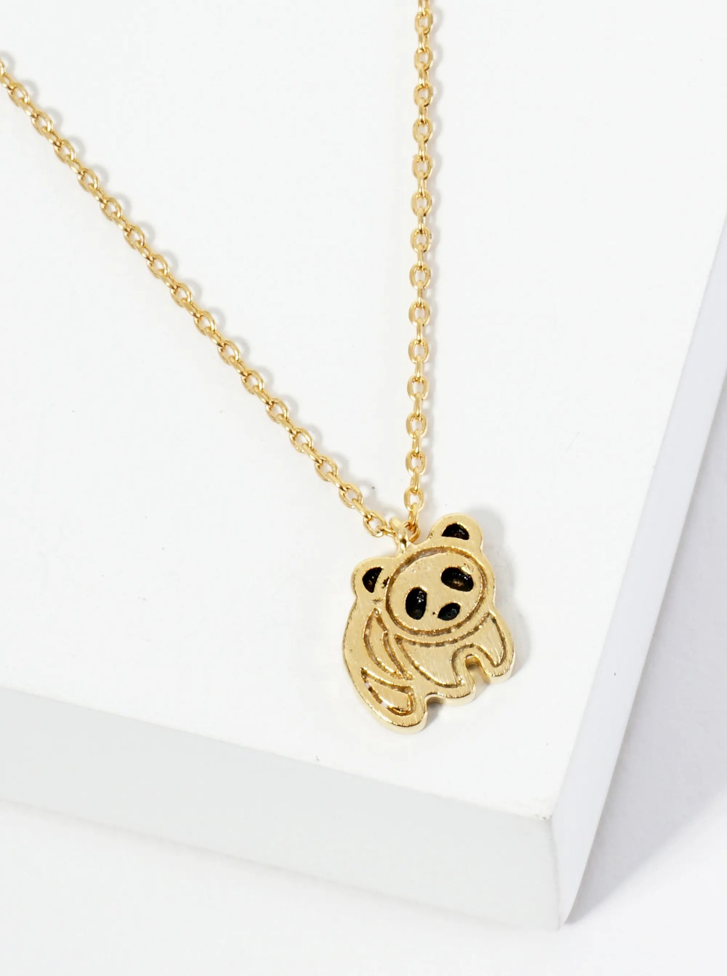 18K Gold Dipped Panda Pendant Necklace