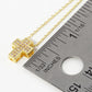18K Gold Dipped Pave Cubic Zirconia 11mm Cross Pendant Necklace