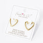 18K Gold Dipped Pave Cubic Zirconia 15mm Heart Huggie Hoop Earrings