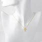 18K Gold Dipped Pave Cubic Zirconia 16mm Cross Pendant Necklace