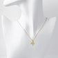 18K Gold Dipped Pave Cubic Zirconia Ballerina Pendant Necklace