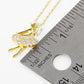 18K Gold Dipped Pave Cubic Zirconia Ballerina Pendant Necklace