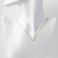 18K Gold Dipped Pave Cubic Zirconia Heart Pendant Necklace